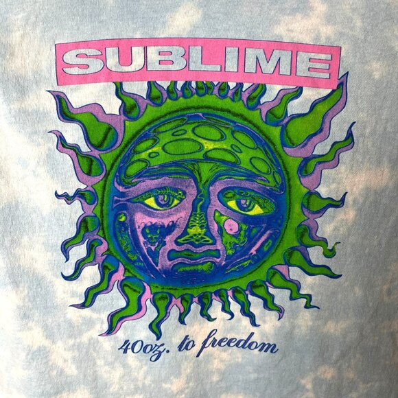 Sublime T Shirt Extra Small XS Blue White Graphic Tee - Picture 5 of 12